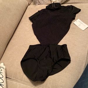 Natalie dance wear lace print zip back, spandex leotard